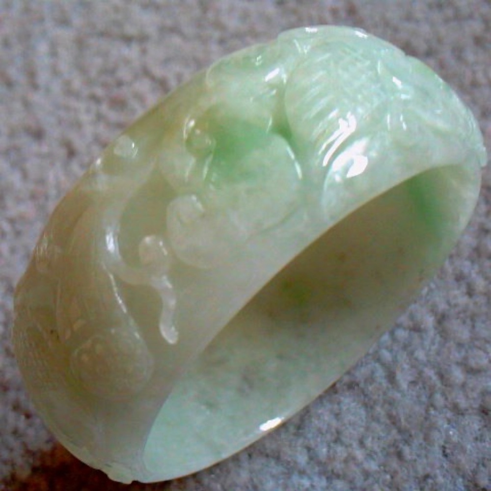 Certified Natural A Grade Untreated Old Chinese Jadeite Bangle